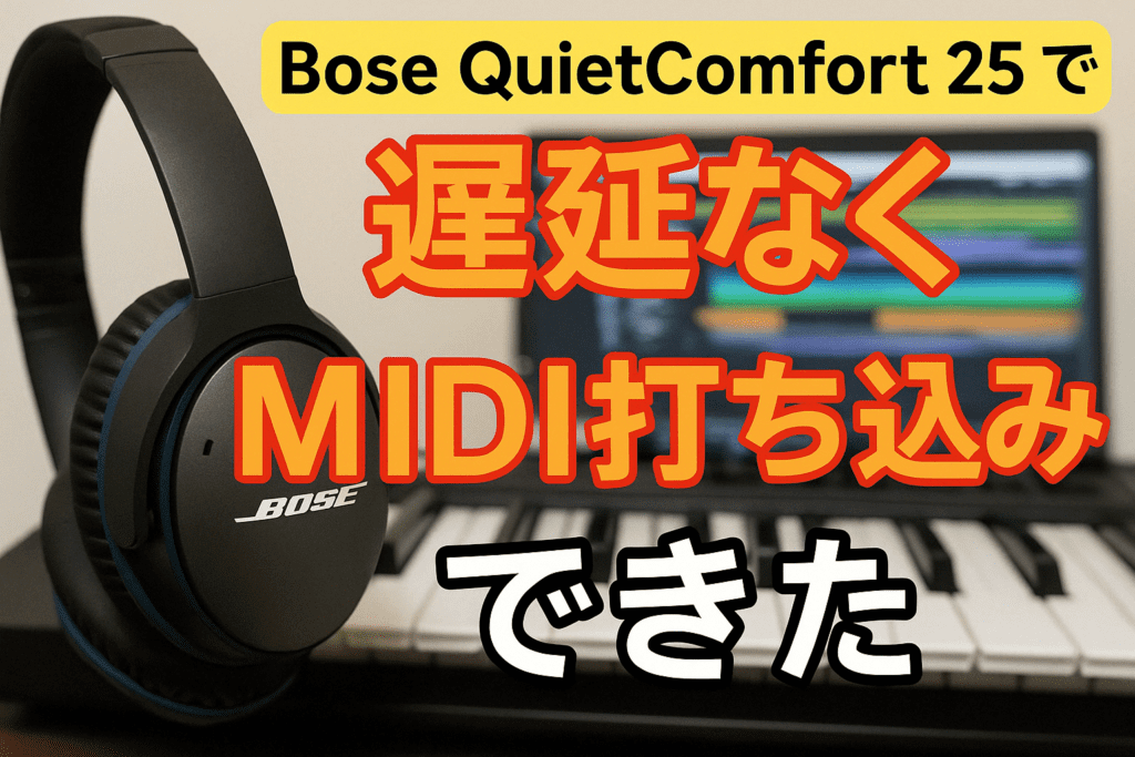 Bose QuietComfort 25 で遅延なくMIDI打ち込みできた - 音楽